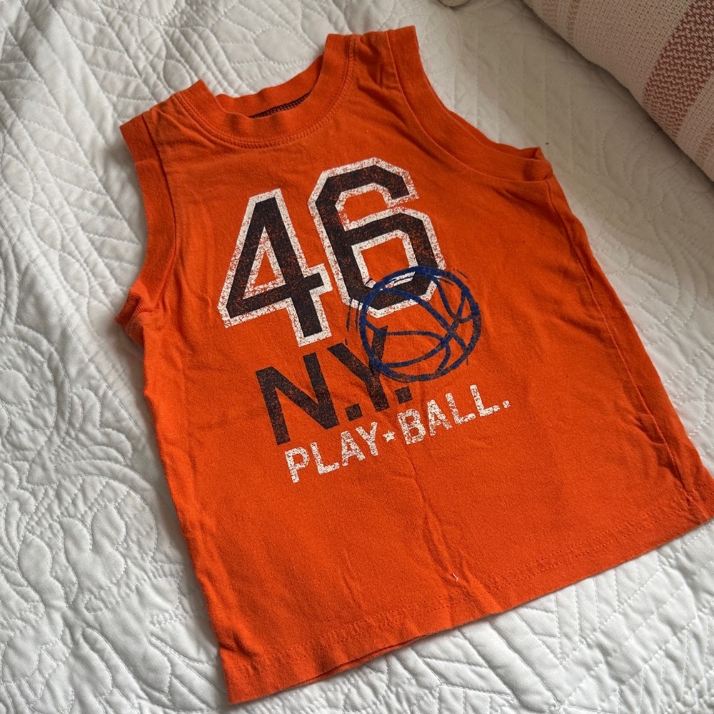 Carter's Orange Play Ball Tank Top size 2T